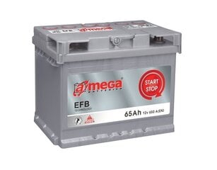 Аккумулятор A-Mega EFB 65 Ah 650A 12 V цена и информация | Аккумуляторы | kaup24.ee