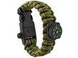 Paracord käepael Army Green 5in1 Tool Survival Outdoor Aktiivne, kerge, veekindel hind ja info | Nutikellade ja nutivõrude tarvikud | kaup24.ee