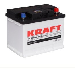 Аккумулятор Kraft 65Ah 680A EN 12V цена и информация | Аккумуляторы | kaup24.ee
