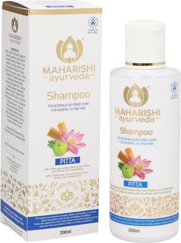 Šampoon ravimtaimedega Maharishi Ayurveda Pita, 200 ml hind ja info | Šampoonid | kaup24.ee