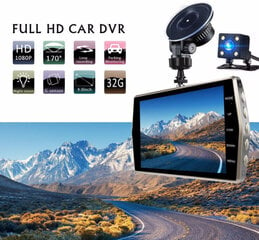 V5 autokaamera, kahe objektiivi ja HD-ekraaniga. цена и информация | Видеорегистраторы | kaup24.ee
