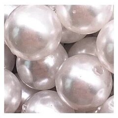 Ümmargused pärlite imitatsioon helmed 14 mm, 2 tk. värv valge hind ja info | Ehete valmistamine, helmestamine | kaup24.ee