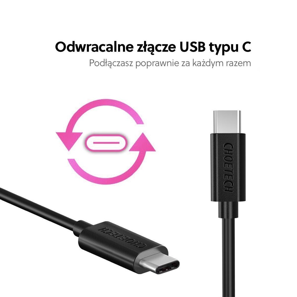 Choetech, USB-C, 2 m цена и информация | Kaablid ja juhtmed | kaup24.ee