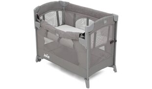 Joie Kubbie Sleep Travel Cot Foggy Grey цена и информация | Манежи для детей | kaup24.ee