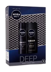 Komplekt Nivea Men Deep: dušigeel, 250 ml + deodorant, 150 ml hind ja info | Dušigeelid, õlid | kaup24.ee