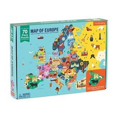 Geograafiline pusle Mudpuppy Europa, 70 tk цена и информация | Пазлы | kaup24.ee