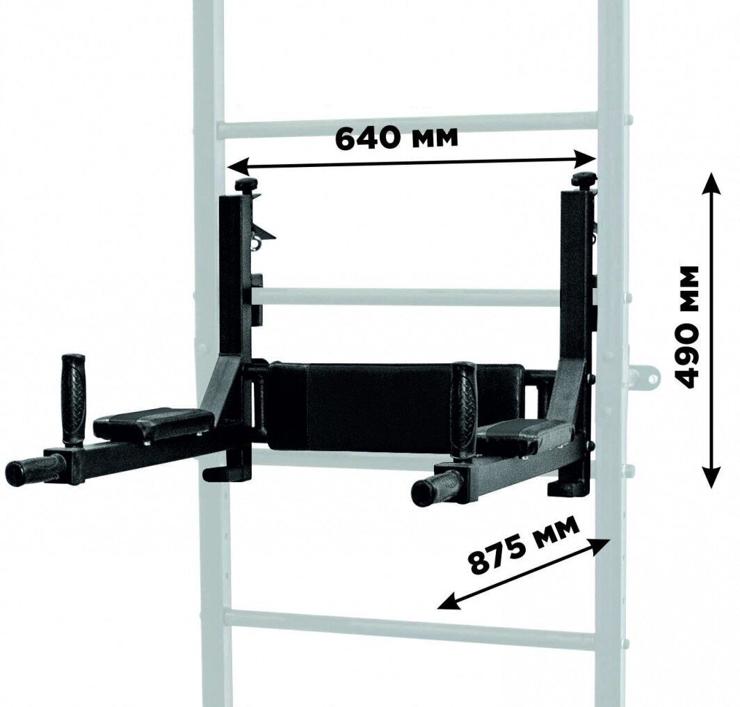 Jõusaali sein HERO 3in1 241x68,5cm, valge / must hind ja info | Varbseinad | kaup24.ee