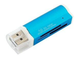 Kaardilugeja Goodbuy AK37E SDHC / Micro SD / SDXC / M2 / TF / sinine hind ja info | USB jagajad, adapterid | kaup24.ee