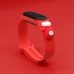 Kellarihm Fusion Xmas Glove Xiaomi Mi Band 3 / 4 punane hind ja info | Nutikellade ja nutivõrude tarvikud | kaup24.ee
