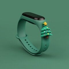 Kellarihm Fusion Xmas Christmas Tree Xiaomi Mi Band 3 / 4 roheline hind ja info | Nutikellade ja nutivõrude tarvikud | kaup24.ee