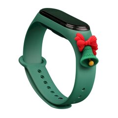 Kellarihm Fusion Xmas Bell Xiaomi Mi Band 3 / 4 roheline hind ja info | Nutikellade ja nutivõrude tarvikud | kaup24.ee