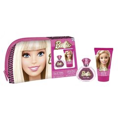 Komplekt Barbie: EDT tüdrukutele 50 ml + dušigeel 100 ml + kosmeetikakott hind ja info | Laste parfüümid | kaup24.ee