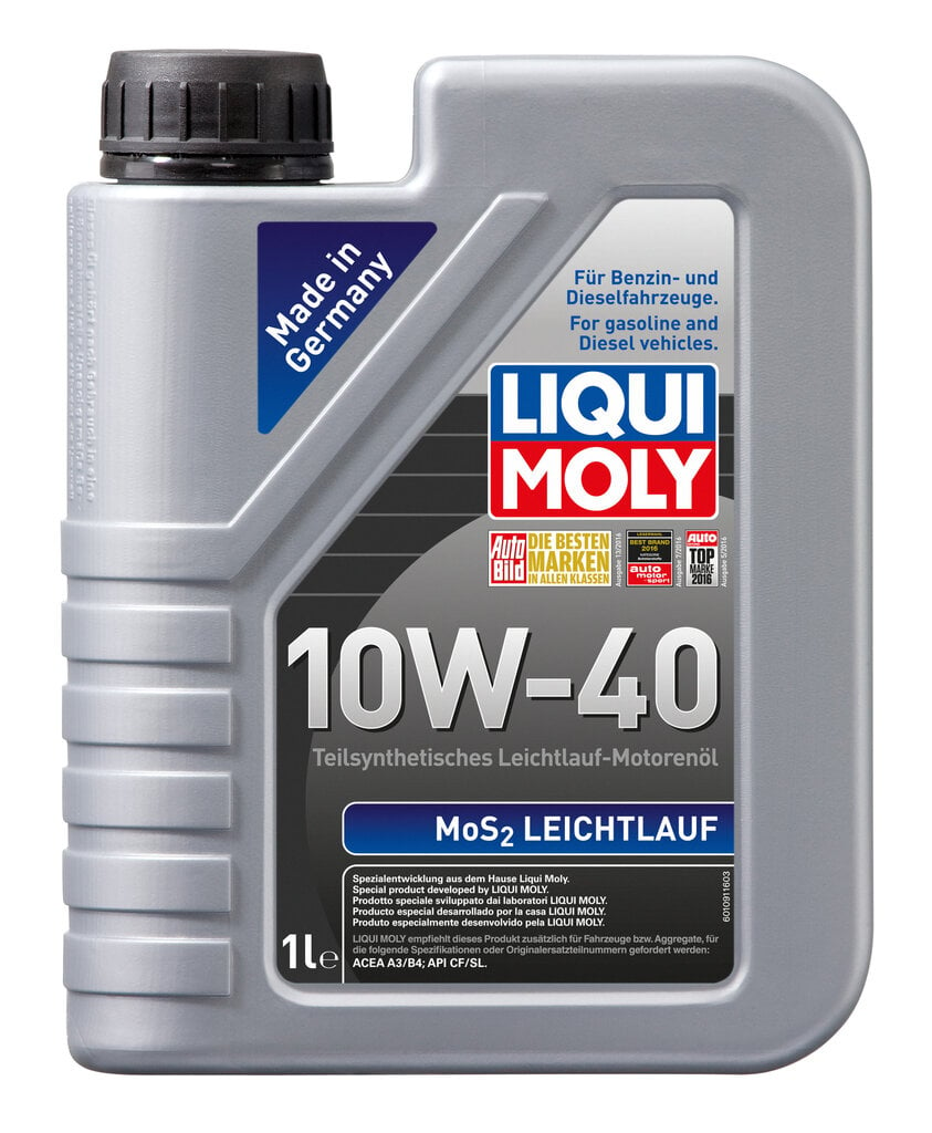 Liqui Moly poolsünteetiline mootoriõli MoS2 SAE 10W-40, 1L цена и информация | Mootoriõlid | kaup24.ee