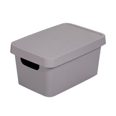 Коробка для хранения с крышкой, 3,6 л, серая цена и информация | Ящики для вещей | kaup24.ee