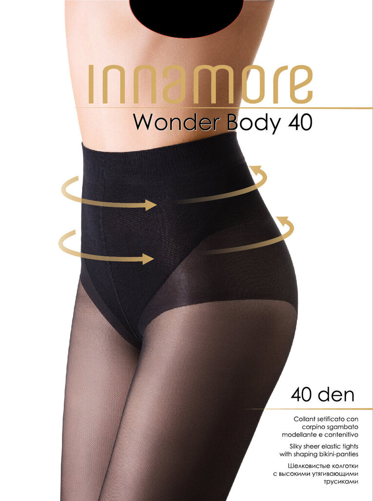 Naiste sukkpüksid Innamore Wonder Body 40 DEN, must hind ja info | Sukkpüksid | kaup24.ee