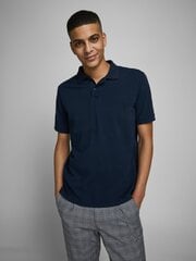 Мужская рубашка-поло JACK & JONES, 12136516*02, тёмно-синий цвет цена и информация | Мужские футболки | kaup24.ee