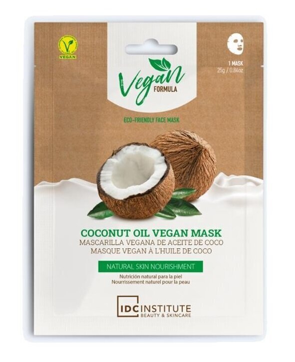 Toitev lehtmask näole IDC Institute Coconut Oil, 25 g цена и информация | Näomaskid, silmamaskid | kaup24.ee