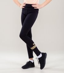 Puma детские леггинсы Essentials587050*56, черный/золотой 4063699341256 цена и информация | Puma Одежда для девочек | kaup24.ee