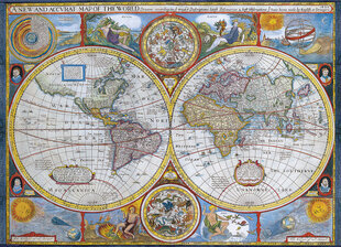 Pusle Eurographics, 6000-2006, Antique World Map, 1000 tk hind ja info | Pusled | kaup24.ee