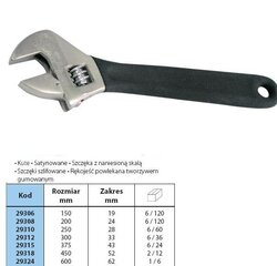 Регулируемый ключ PROLINE, 450 мм  цена и информация | Механические инструменты | kaup24.ee