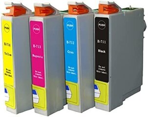 Набор чернил Epson T0711, Epson T0712, Epson T0713, Epson T0714 цена и информация | Картриджи для струйных принтеров | kaup24.ee