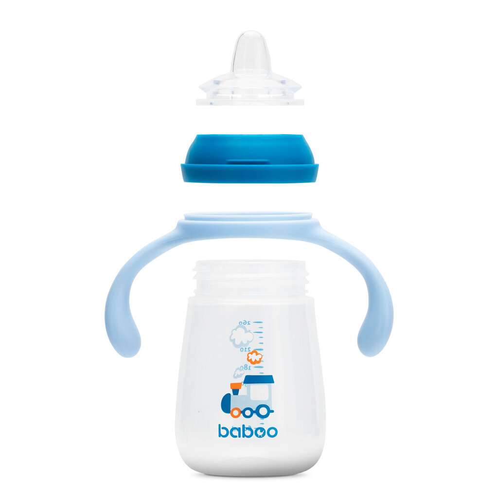 Baboo silikoonist tilaga veepudel, 260 ml, 6+ kuud, Transport цена и информация | Lutipudelid ja aksessuaarid | kaup24.ee