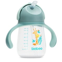 Baboo silikoonist kõrrega veepudel, 260 ml, 9+ kuud, Safari hind ja info | Lutipudelid ja aksessuaarid | kaup24.ee