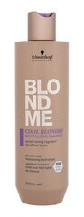 Kollaseid juukseid neutraliseeriv šampoon SCHWARZKOPF BLONDME COOL BLONDES, 300 ml цена и информация | Шампуни | kaup24.ee