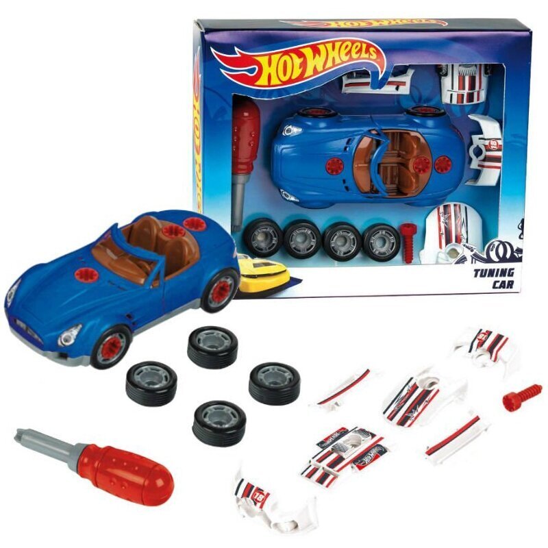 Mänguautode kaunistamise komplekt kruvikeerajaga 2 in 1 Hot wheels Klein, 3+ aastat цена и информация | Poiste mänguasjad | kaup24.ee
