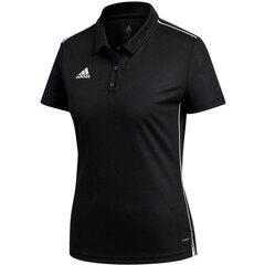 Спортивная футболка женская Adidas Core 18 Polo Women 84114 CE9039, черная цена и информация | Спортивная одежда для женщин | kaup24.ee