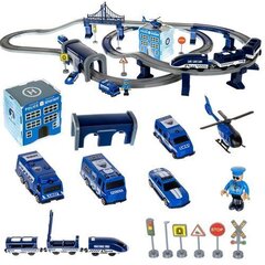 Võistlusrada 3,5 m - politsei - 92 elementi hind ja info | Poiste mänguasjad | kaup24.ee