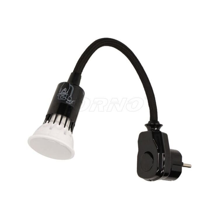 LED lamp pistikupessa 6W GU10 pirniga, must hind ja info | Süvistatavad ja LED valgustid | kaup24.ee