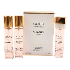 Парфюмированная вода Chanel Coco Mademoiselle EDP для женщин 3 x 20 мл цена и информация | Женские духи | kaup24.ee