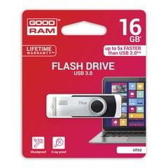 Mälupulk Goodram UTS3 16GB 3.0, Must цена и информация | USB накопители | kaup24.ee