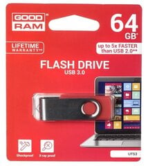 Goodram UTS3 64 Гб 3.0, Красная цена и информация | USB накопители | kaup24.ee