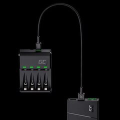Green Cell GC VILACHERGER NI-MH AA ja AAA akulaadija mikro-USB ja USB-C pordiga hind ja info | Laadijad fotoaparaatidele | kaup24.ee
