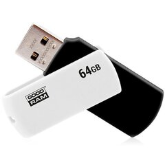 Goodram UTS3 64GB 2.0, must/valge hind ja info | Mälupulgad | kaup24.ee