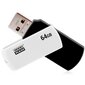 Goodram UTS3 64GB 2.0, must/valge цена и информация | Mälupulgad | kaup24.ee