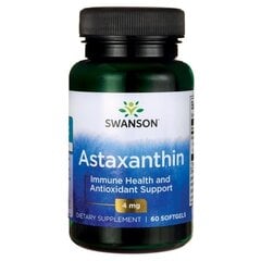 Toidulisand Swanson Astaksantiin 4 mg., 60 kaps. hind ja info | Swanson Kaitsevahendid ja meditsiinitarbed | kaup24.ee