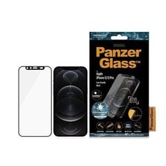 Kaitseklaas Panzer Glass protector iPhone 12/12 Pro CamSlider Case Friendly AntiBacterial black / black цена и информация | Защитные пленки для телефонов | kaup24.ee