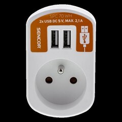 Socket, USB Sencor цена и информация | Выключатели, розетки | kaup24.ee