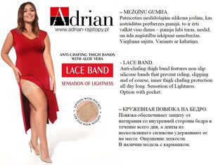Pitsiriba taskuga variant Adrian Plus Size Lace Band with pocket natural цена и информация | Колготки | kaup24.ee