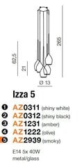 Azzardo подвесной светильник Izza 5 Smoky цена и информация | Люстры | kaup24.ee