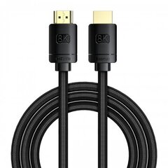 Baseus High Definition Series HDMI 2.1 cable, 8K 60Hz, 3D, HDR, 48Gbps, 3 м, чёрный цена и информация | Кабели и провода | kaup24.ee