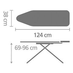 Brabantia гладильная доска B, 124x38 см, синяя цена и информация | Гладильные доски | kaup24.ee