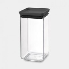 Hermeetiline toiduainete säilitusnõu BRABANTIA 1,6L, Dark Grey цена и информация | Посуда для хранения еды | kaup24.ee