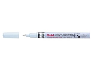 Marker permanent F 0.6 mm valge, Pentel /12/576 hind ja info | Kirjatarbed | kaup24.ee