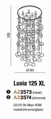 Azzardo подвесной светильник Luvia 125 XL цена и информация | Потолочный светильник, 38 x 38 x 24 см | kaup24.ee