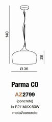 Azzardo подвесной светильник Parma Grey цена и информация | Люстры | kaup24.ee