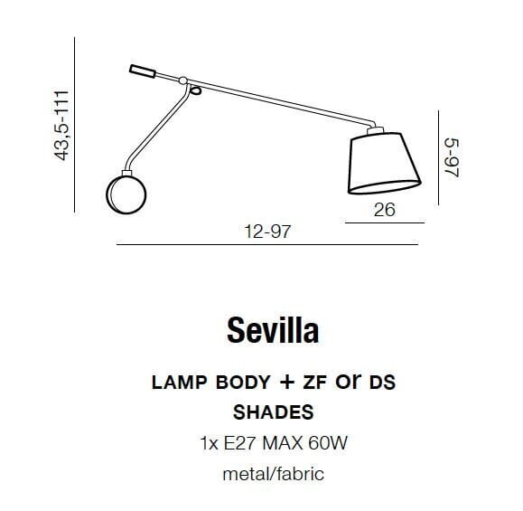 Seinalamp Azzardo Sevilla Chrome hind ja info | Seinavalgustid | kaup24.ee